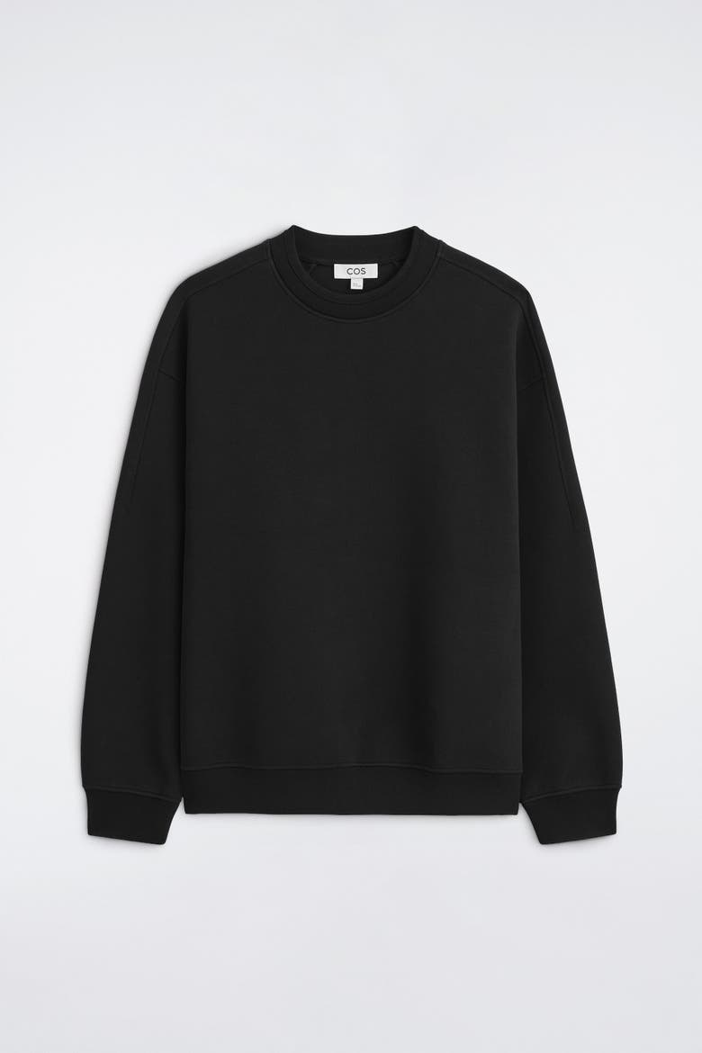 Relaxed Sweatshirt, Alternate, color, BLACK