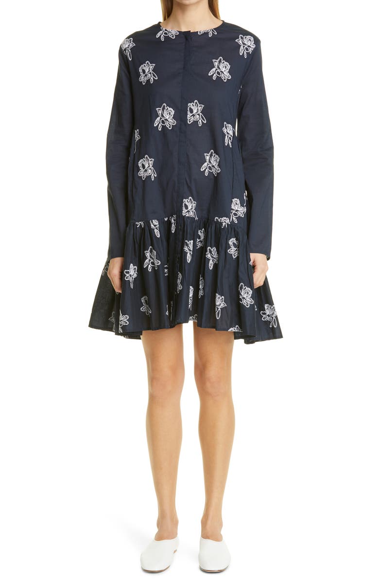 Merlette Caliza Embroidered Long Sleeve Dress, Main, color, 