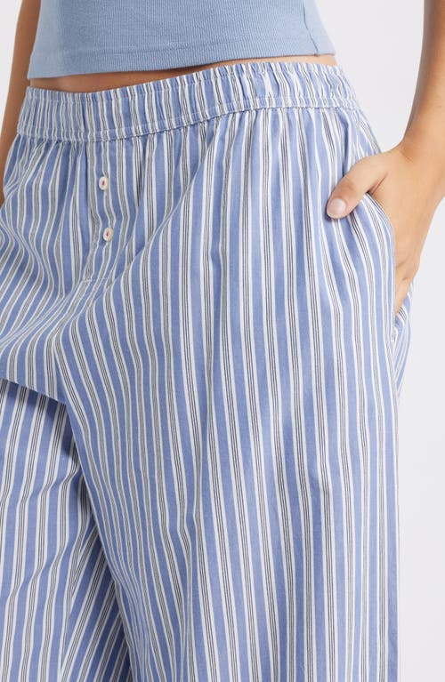 Open Edit Cotton Boxer Pants In Blue
