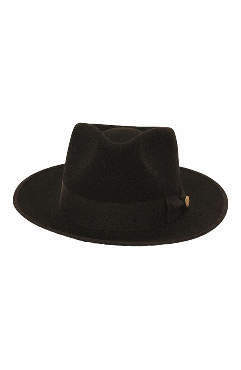 Two Roads Hat Co. Waterloo Fedora, Alternate, color, Black