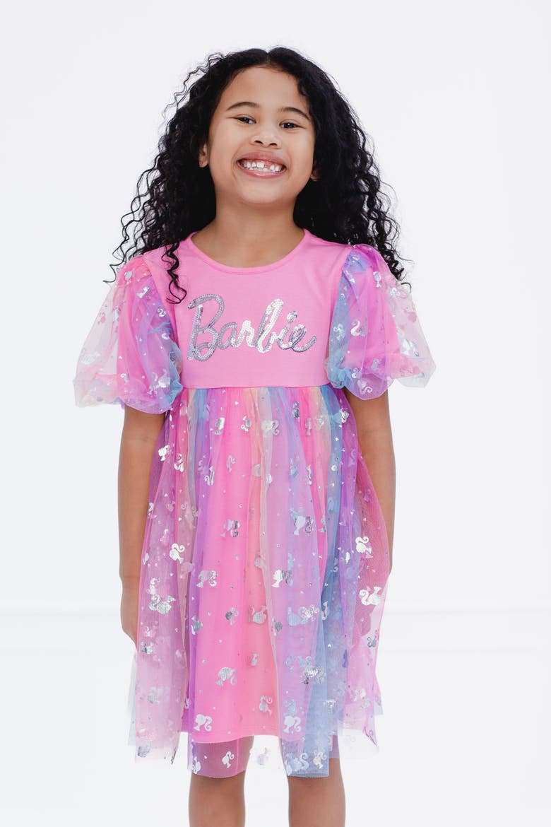 Sequin Tutu Dress, Alternate, color, Pink Rainbow Ombre