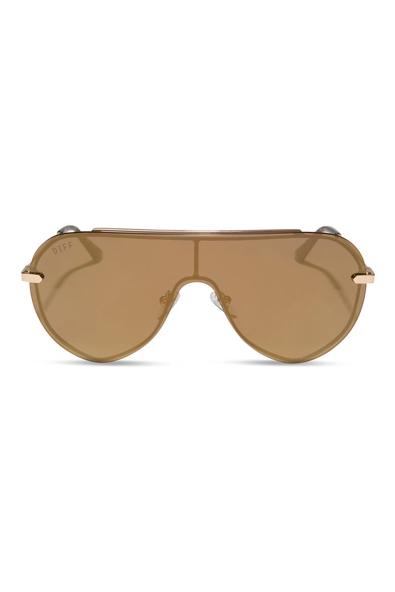 63mm Leilani Shield Sunglasses, Main, color, CHAMPAGNE
