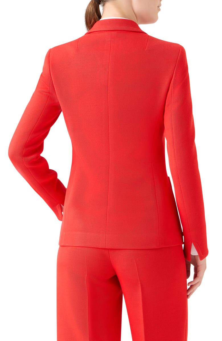 Akris punto Wool Garbardine Blazer, Alternate, color, Bright Red