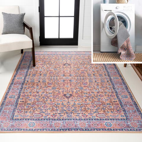 Kemer All-Over Persian Machine-Washable Area Rug