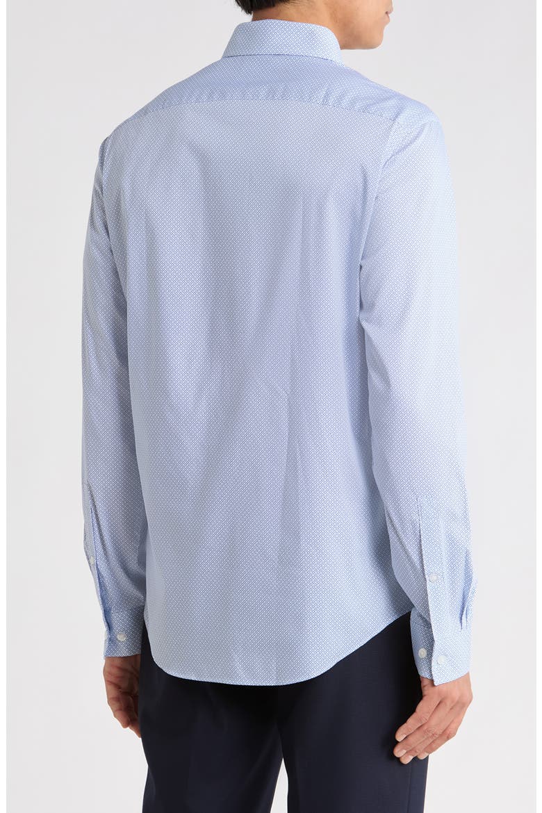 Slim Fit Stretch Dress Shirt, Main, color, STREAM