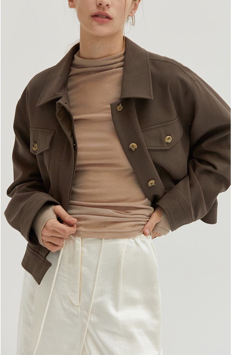 CRESCENT Gabardine Shirt Jacket, Alternate, color, 