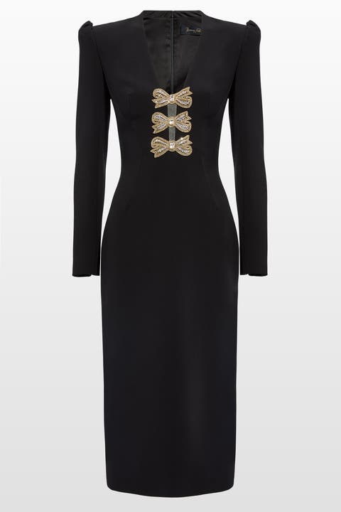 Carina Jewel-Embellished Midi Dress