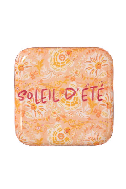 Nanpur Patterned Square Metal Decorative Tray 10X10 In