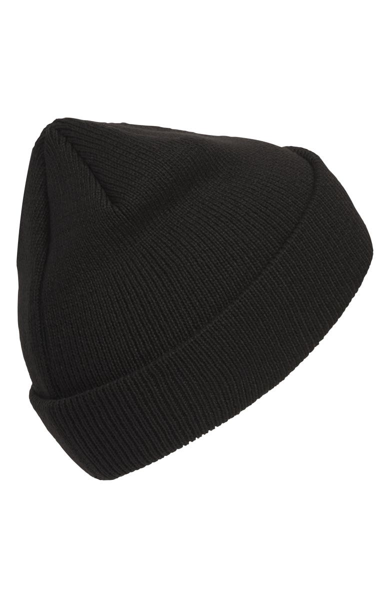 adidas Trefoil Beanie, Alternate, color, Black/ White