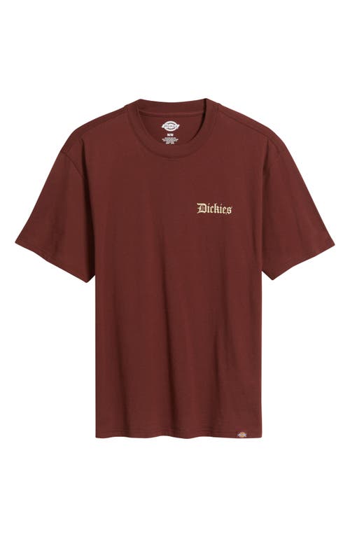 Dickies Dickie Diner Cotton Graphic T-shirt In Brown