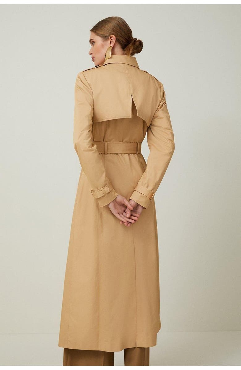 Karen Millen Tailored Classic Belted Trench Coat, Alternate, color, Camel