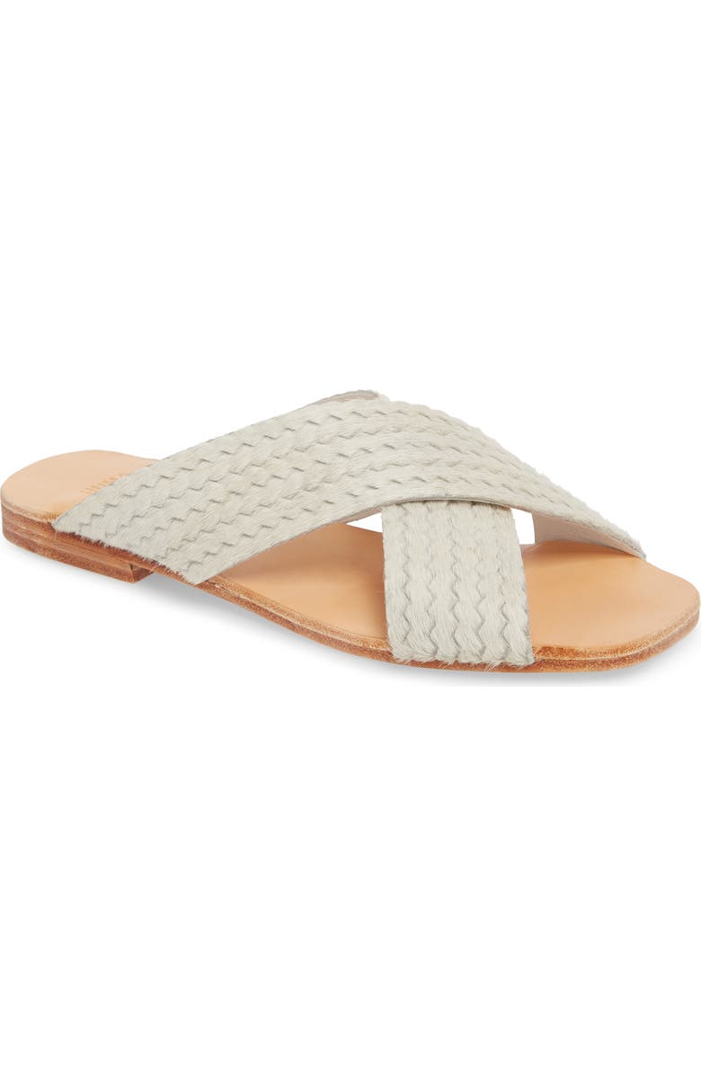 Huma Blanco Odessa Genuine Calf Hair Slide Sandal, Main, color,