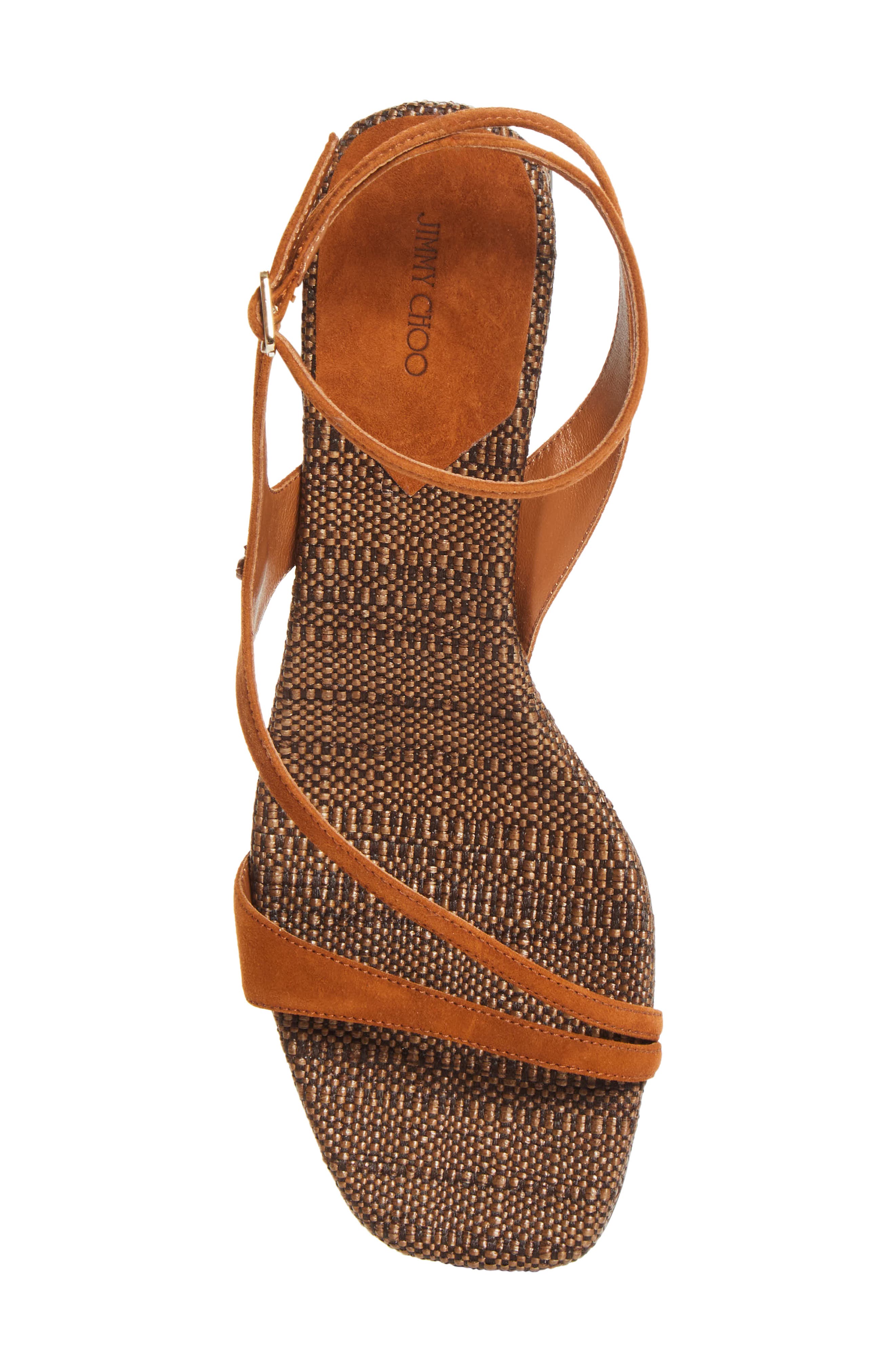 Jimmy Choo Faye Ankle Strap Sandal, Alternate, color, Tan