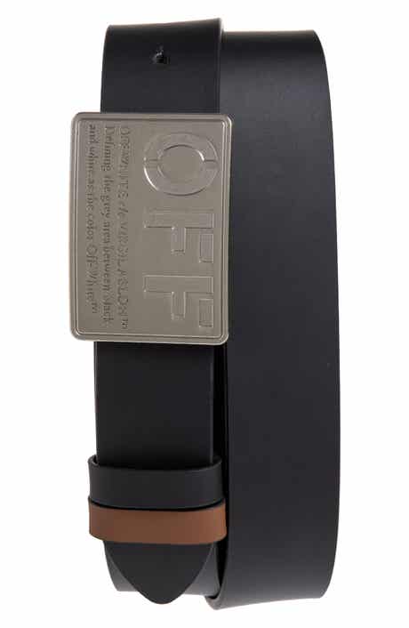 Logo Plaque Smooth Leather Belt