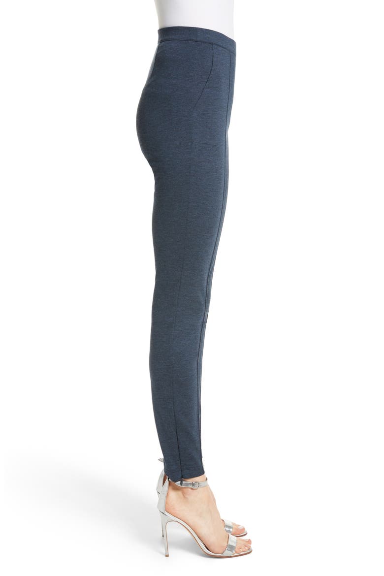 Mélange Stretch Ponte Crop Pants, Alternate, color, DARK BLUE