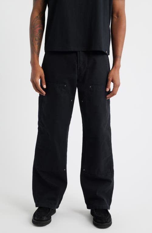 Dickies Double Knee Cotton Canvas Carpenter Pants In Black