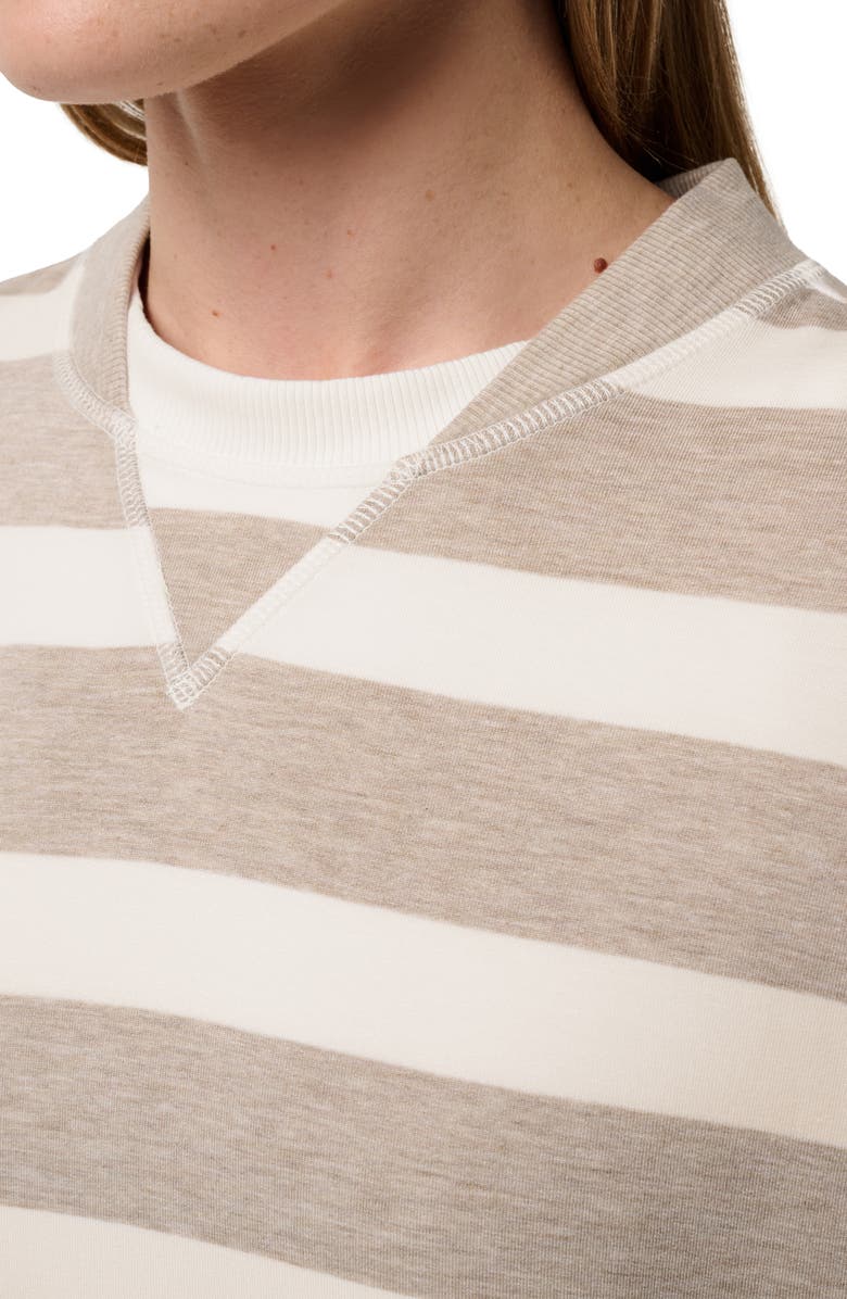 TravisMathew Cloud Oversize Terry Sweatshirt, Alternate, color, Heather Soft Taupe Multi