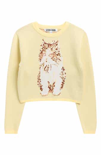 Vigoss Kids' Mossy Cat Jacquard Sweater