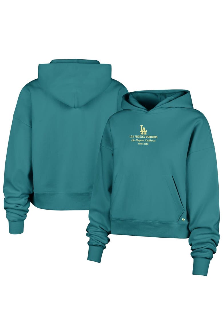 Women's '47  Teal Los Angeles Dodgers Contemporary Basics Anderson Foundation Hoodie, Main, color, Teal
