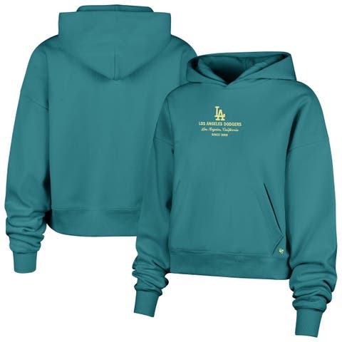 Women's '47  Teal Los Angeles Dodgers Contemporary Basics Anderson Foundation Hoodie