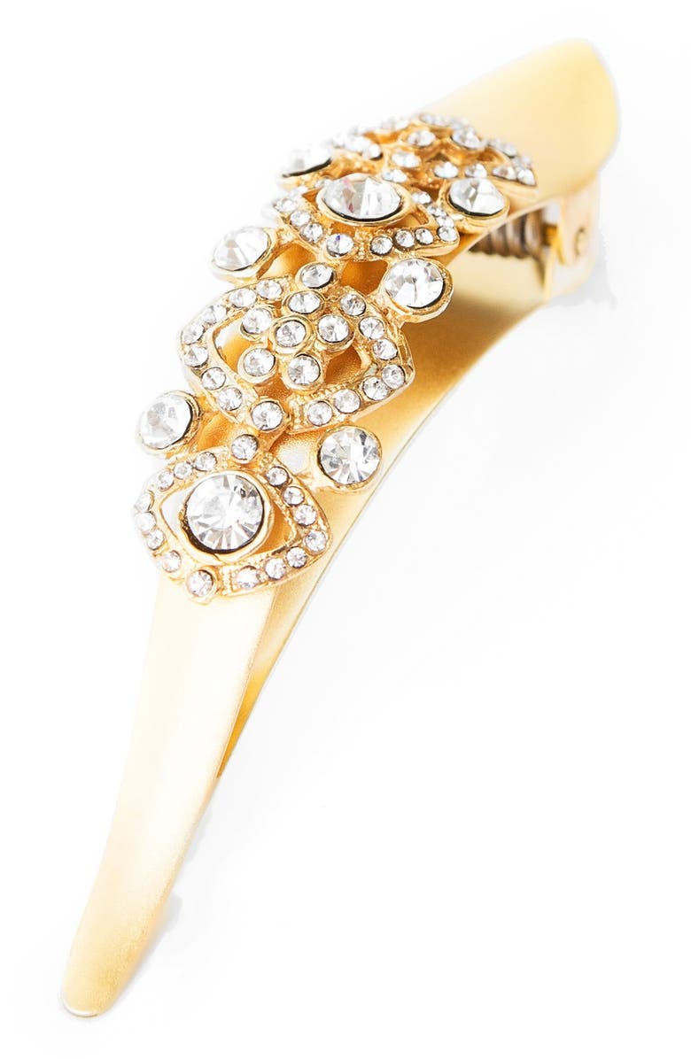 Ficcare Maximas Victorian Crystal Embellished Hair Clip, Main, color, Gold