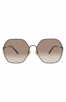 Chloé 59mm Rectangular Gradient Sunglasses