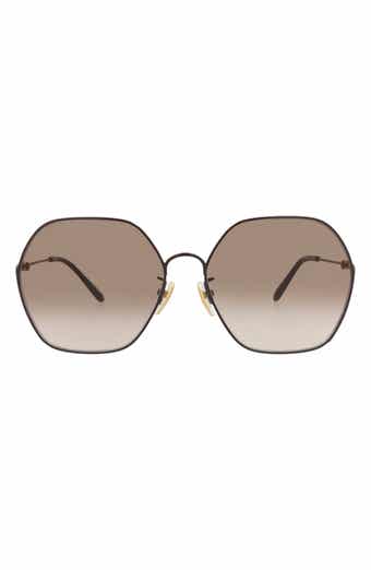 Chloé 59mm Rectangular Gradient Sunglasses
