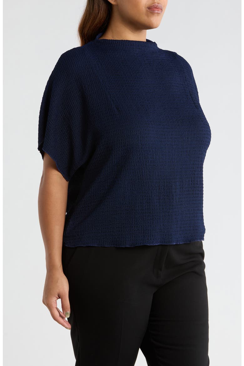 Pucker Knit Top, Alternate, color, CLASSIC NAVY