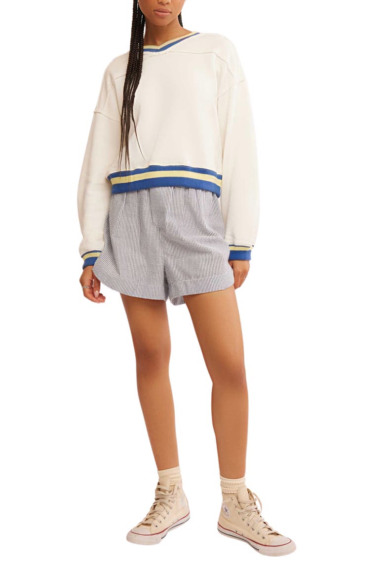 Rio Crop Sweatshirt, Alternate, color, IVORY COMBO