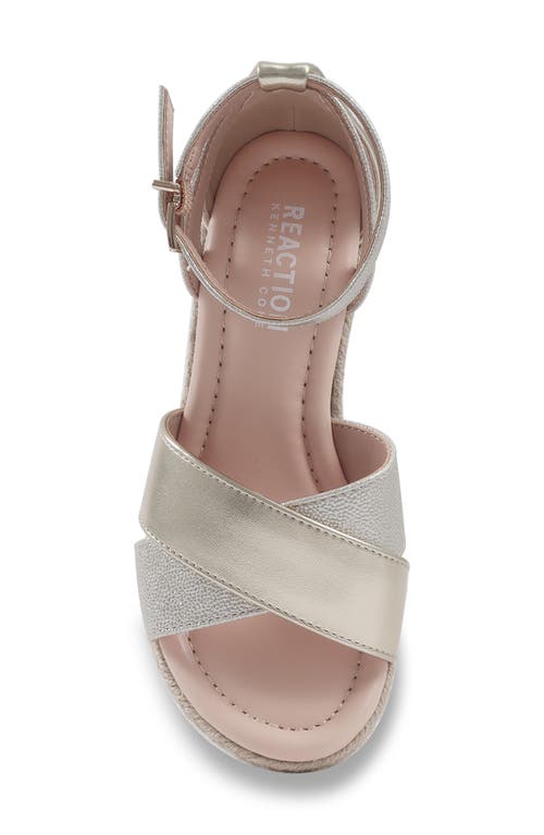 Kenneth Cole Kids' Anastasia Charlie Wedge Sandal In Soft Gold