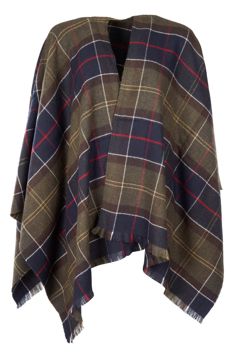 Barbour Staffin Tartan Poncho, Alternate, color, 