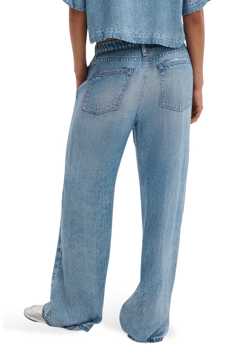 rb Miramar Slink Trompe l'Oeil Faux Denim Wide Leg Lounge Pants, Alternate, color, MURAY