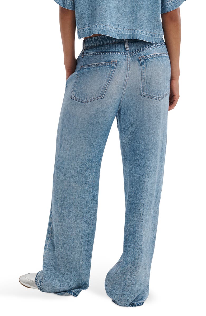 rag & bone rb Miramar Slink Trompe l'Oeil Faux Denim Wide Leg Lounge Pants, Alternate, color, Muray