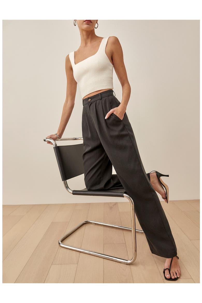 Mason High Waist Wide Leg Pants, Alternate, color, BLACK