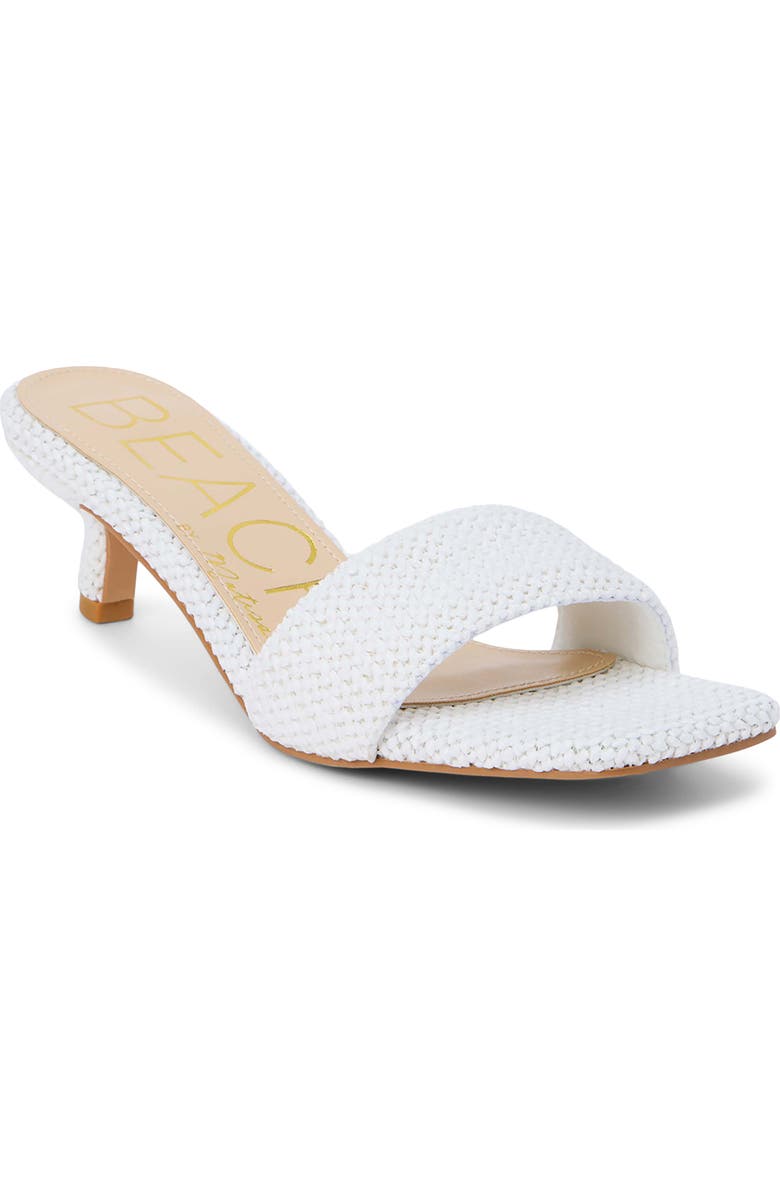 BEACH BY MATISSE Capricorn Kitten Heel Slide Sandal, Main, color, White
