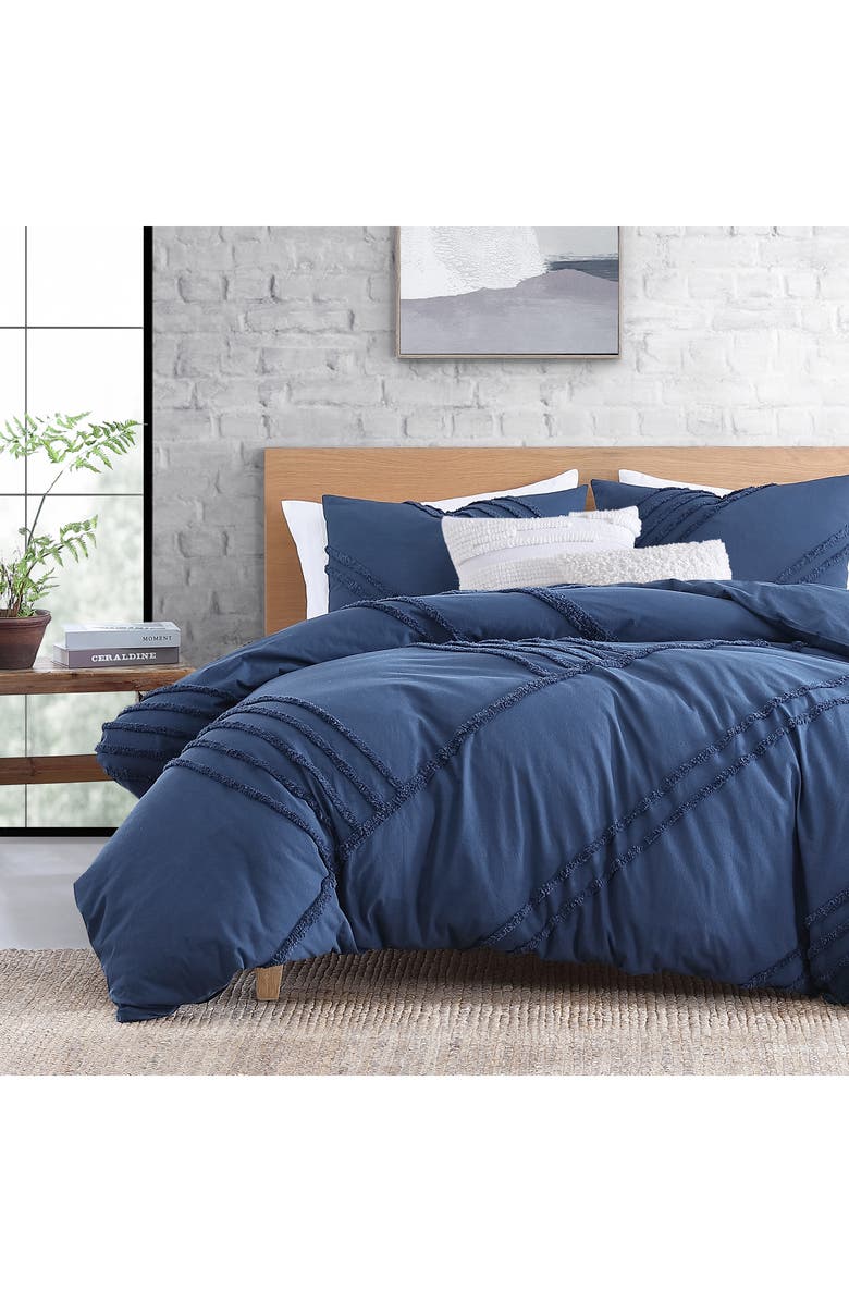 DKNY Chenille Block Comforter & Shams Set, Alternate, color, 