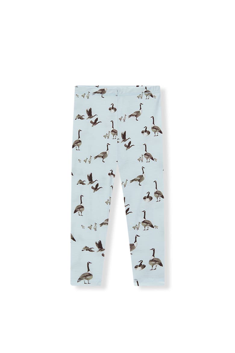 Luxe Stretch Long Sleeve Two Piece Pajama Set, Alternate, color, Goose