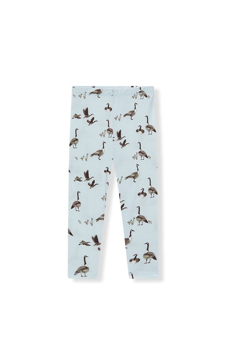 Milkbarn Luxe Stretch Long Sleeve Two Piece Pajama Set, Alternate, color, Goose