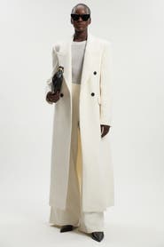Karen Millen Brushed Wool Double Breasted Maxi Coat