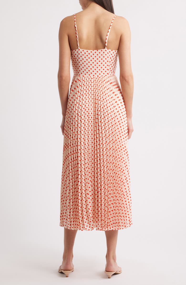 Lucy Paris Shanina Rose Pleated Sleeveless Maxi Dress, Alternate, color, 