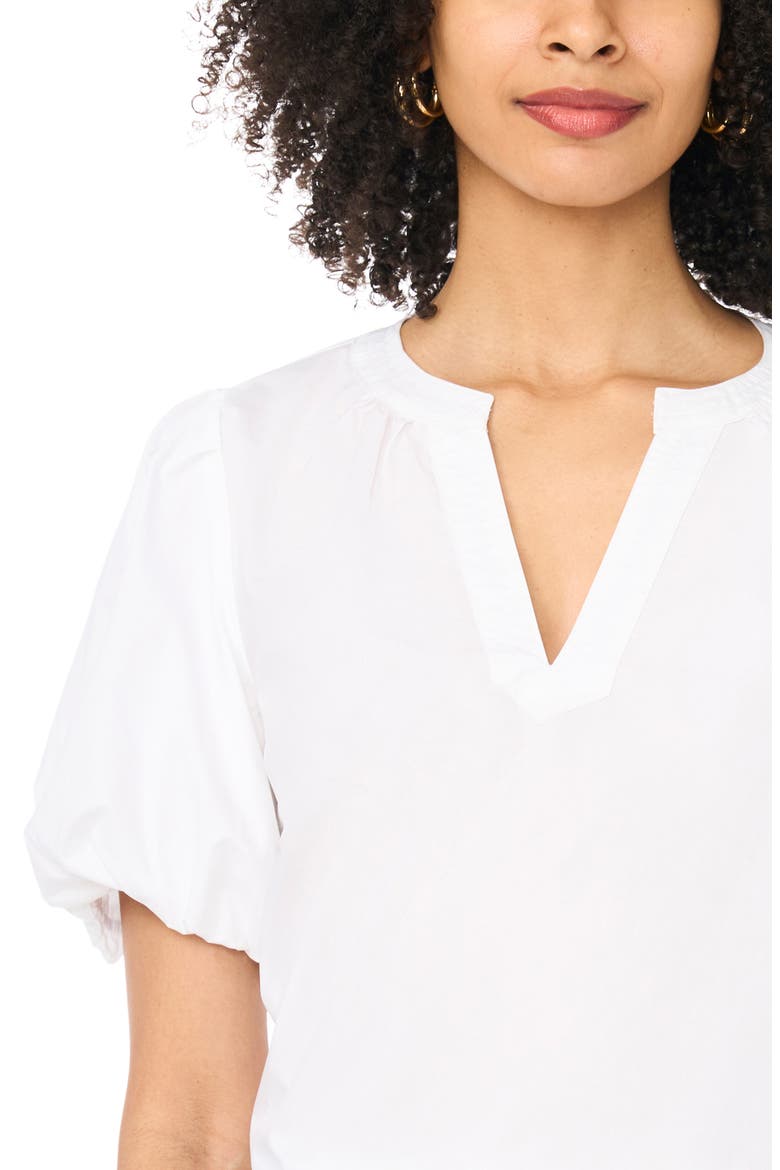 Organdy Puff Sleeve Top, Alternate, color, ULTRA WHITE