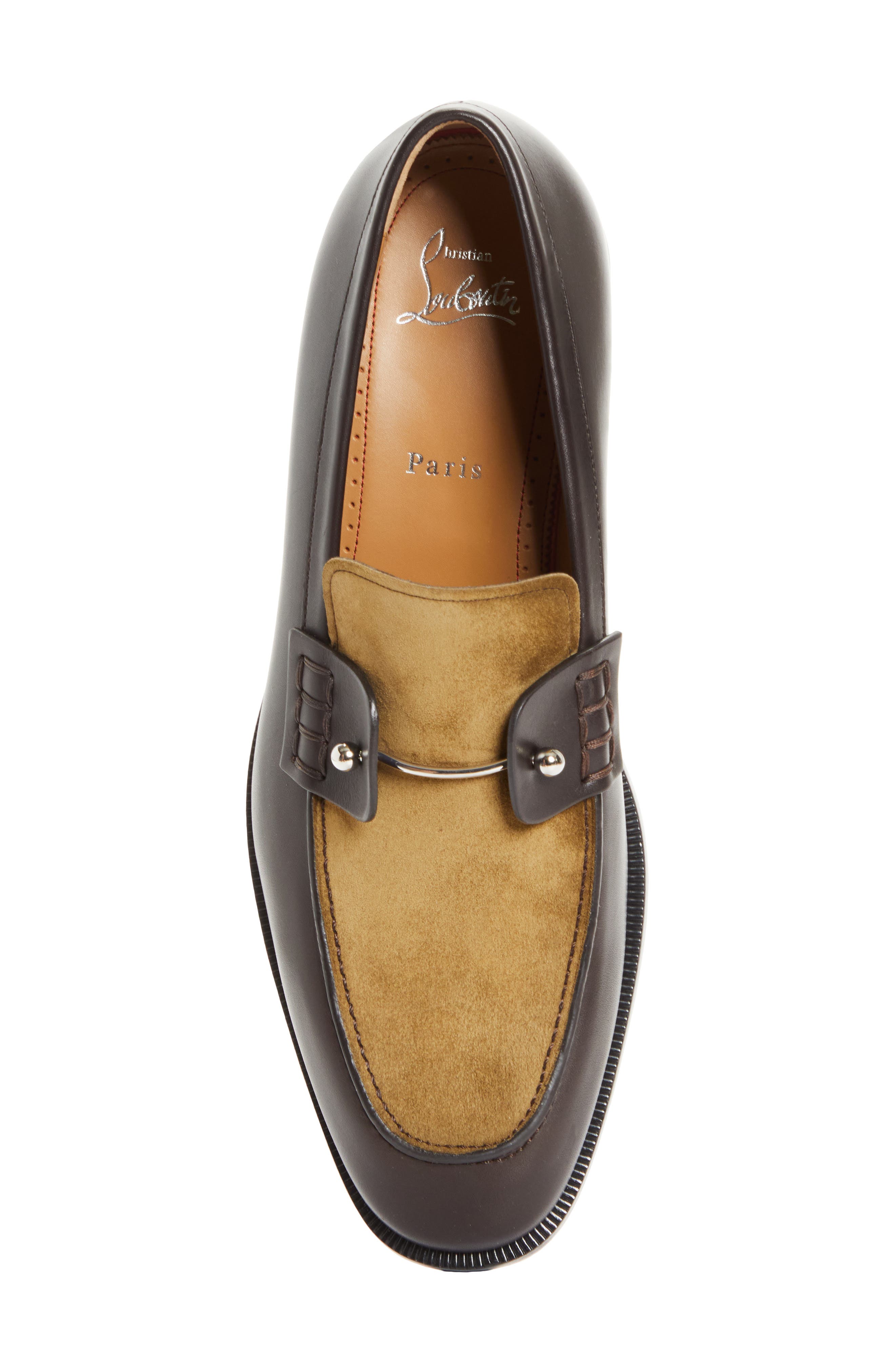 Christian Louboutin Chambelimoc Loafer, Alternate, color, Cafe/ Bronzo