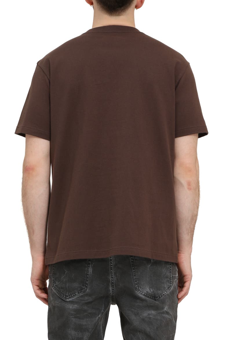 Flocked Logo Heavyweight Cotton Graphic T-Shirt, Alternate, color, BLACK