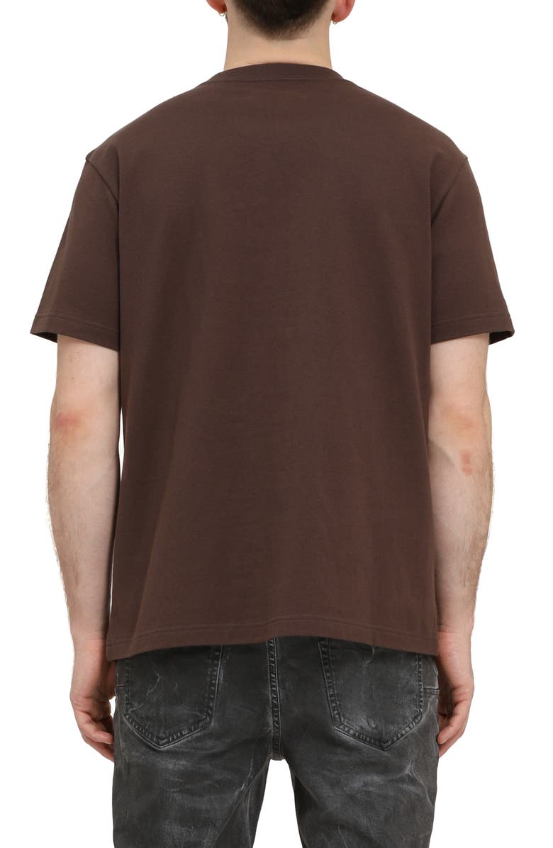 PURPLE BRAND Flocked Logo Heavyweight Cotton Graphic T-Shirt, Alternate, color, Black