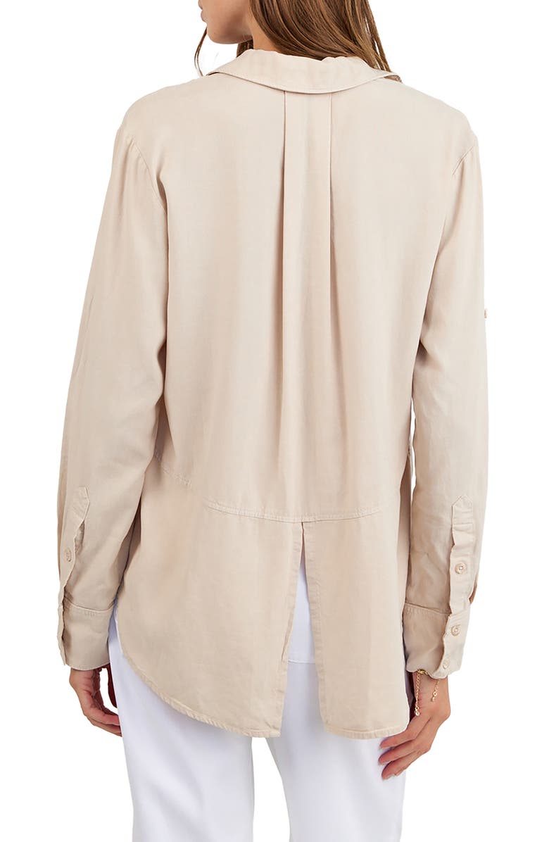 Bella Dahl Split Back Button-Up Shirt, Alternate, color, Linen Sand