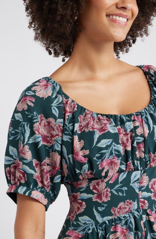 Chelsea28 Floral Fit & Flare Midi Dress In Blue