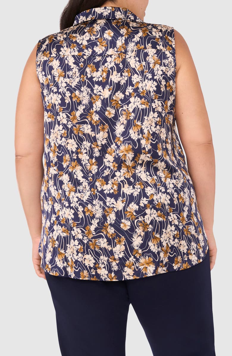 Halogen<sup>®</sup> Printed Sleeveless Button-Up Top, Alternate, color,