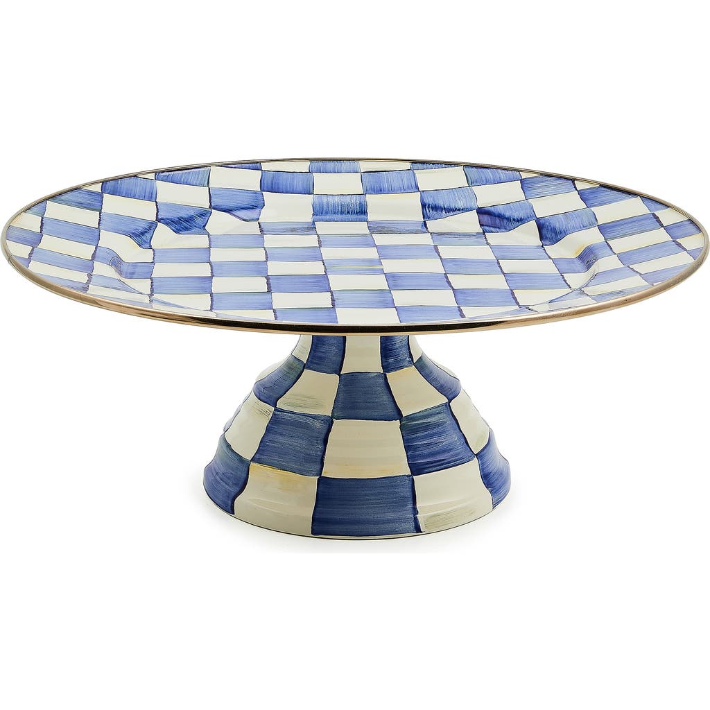 Mackenzie-childs Mackenzie Childs Royal Check Pedestal Platter