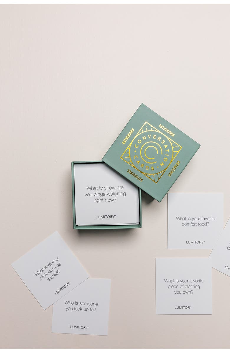 Lumitory Gathering Conversation Cards, Alternate, color, Sage Green