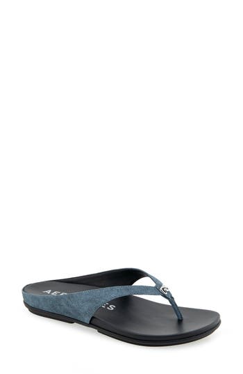 Aerosoles Fisher Sandal In Blue Jean Denim